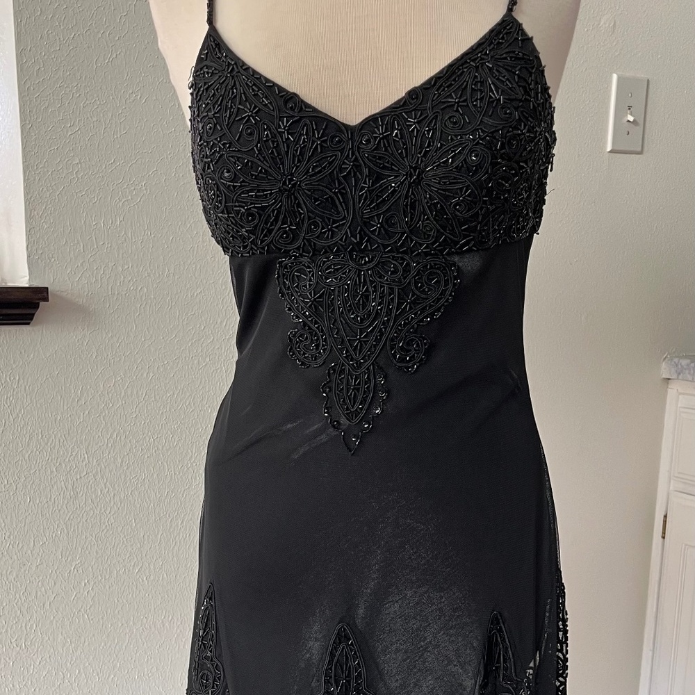 Beaded Black Sexy Evening Dress